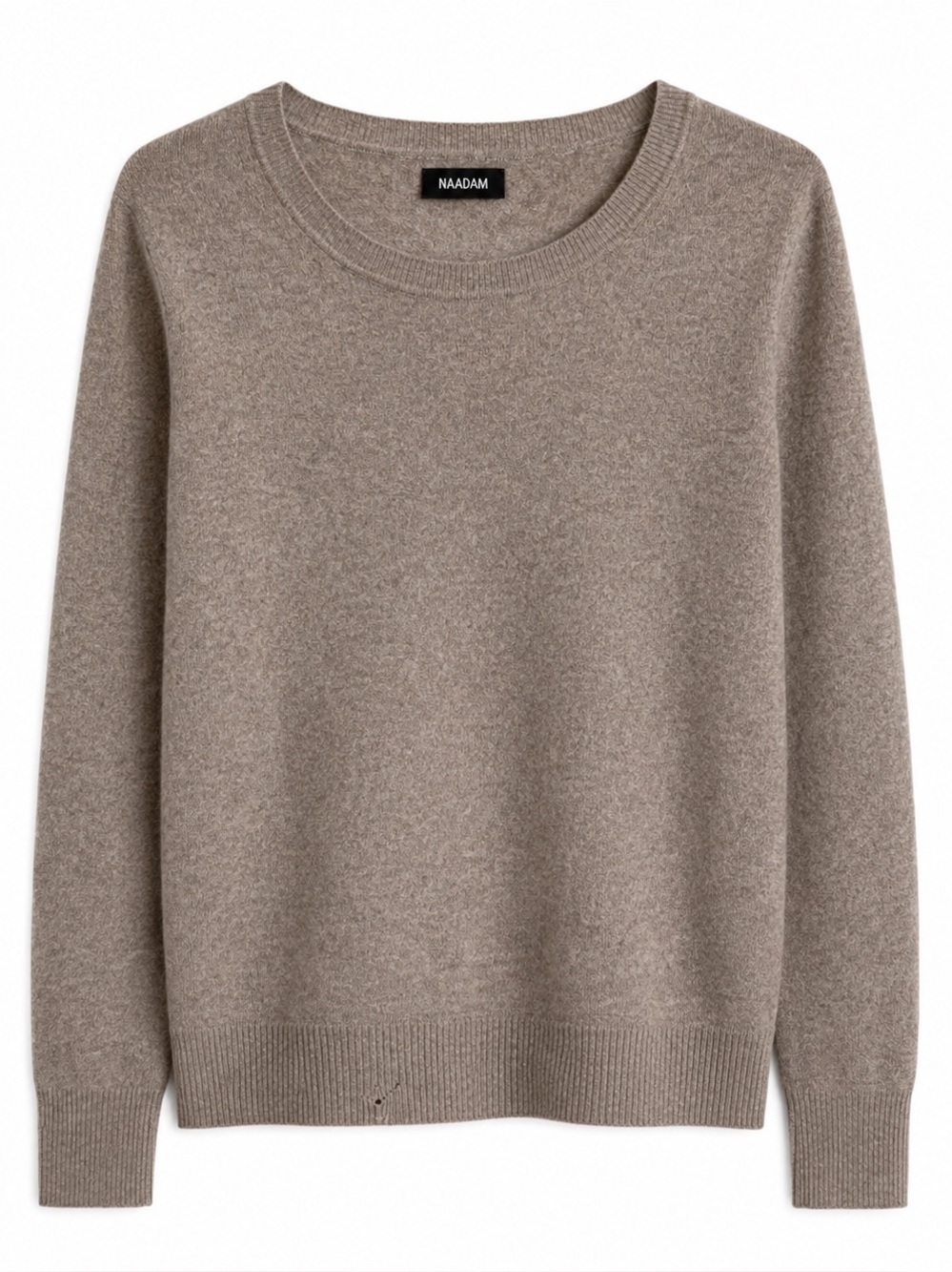 NAADAM Taupe Crewneck 100% Cashmere Pullover